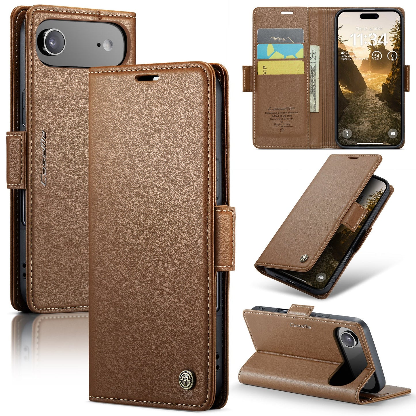 New RFID Blocking Card Holder Wireless Charging Phone Case for iPhone Air/17/17 Pro/17 Pro Max