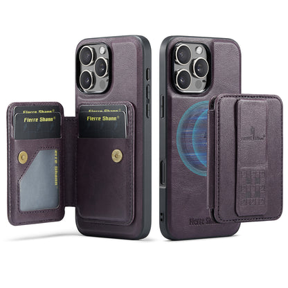 New 2-IN-1 RFID Blocking Card Holder Leather Phone Case for iPhone