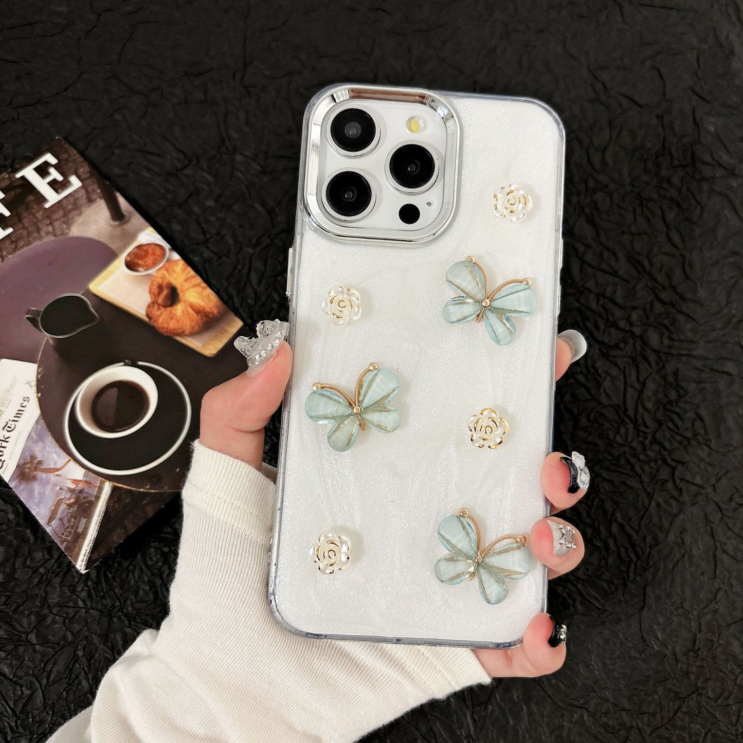 New Butterfly Camellia Phone Case for iPhone