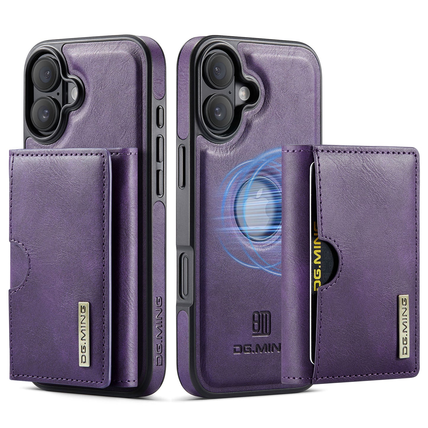 New 2-IN-1 RFID Blocking Wallet Card Holder Leather Case for iPhone Air/17/17 Pro/17 Pro Max