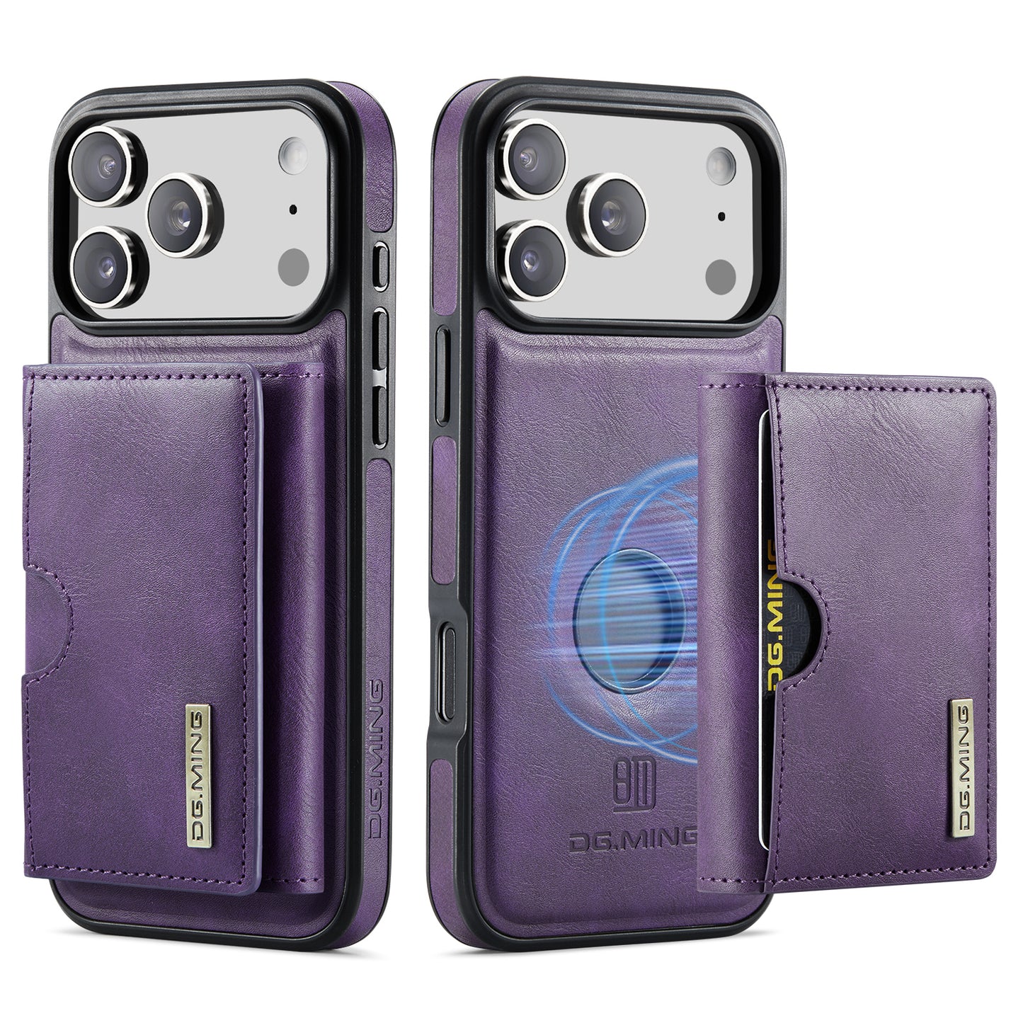 New 2-IN-1 RFID Blocking Wallet Card Holder Leather Case for iPhone Air/17/17 Pro/17 Pro Max