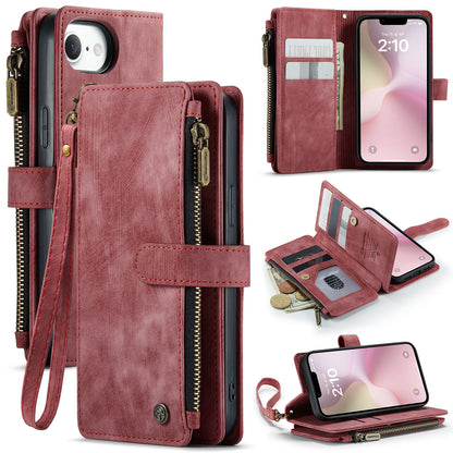 New Zipper Wallet Leather Wireless Charging Phone Case for iPhone