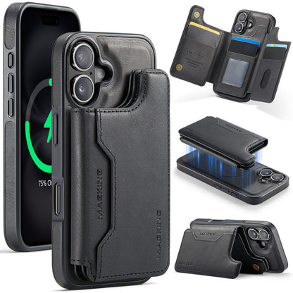 New 2-IN-1 RFID Blocking Wallet Card Holder Leather Phone Case for iPhone Air/17/17 Pro/17 Pro Max