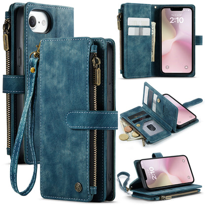 New Zipper Wallet Leather Wireless Charging Phone Case for iPhone