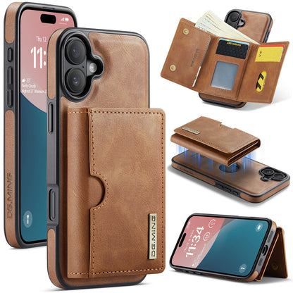 New 2-IN-1 RFID Blocking Wallet Card Holder Leather Phone Case for iPhone