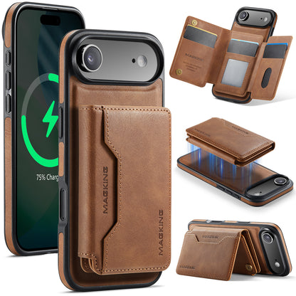 New 2-IN-1 RFID Blocking Wallet Card Holder Leather Phone Case for iPhone Air/17/17 Pro/17 Pro Max