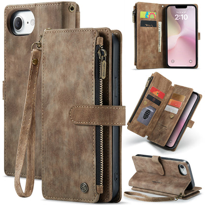 New Zipper Wallet Leather Wireless Charging Phone Case for iPhone