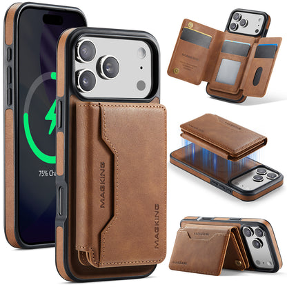 New 2-IN-1 RFID Blocking Wallet Card Holder Leather Phone Case for iPhone Air/17/17 Pro/17 Pro Max