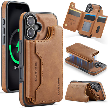 New 2-IN-1 RFID Blocking Wallet Card Holder Leather Phone Case for iPhone Air/17/17 Pro/17 Pro Max