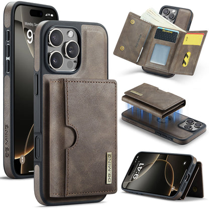 New 2-IN-1 RFID Blocking Wallet Card Holder Leather Phone Case for iPhone