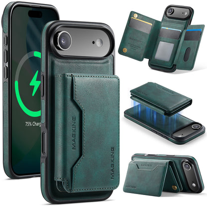 New 2-IN-1 RFID Blocking Wallet Card Holder Leather Phone Case for iPhone Air/17/17 Pro/17 Pro Max