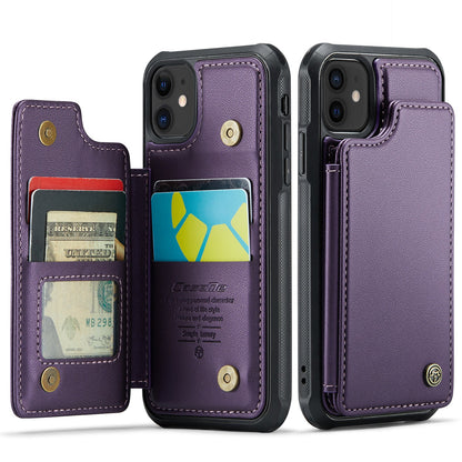 New RFID Blocking Card Holder Leather Phone Case for iPhone