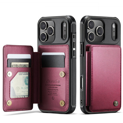 New RFID Blocking Card Holder Leather Phone Case for iPhone Air/17/17 Pro/17 Pro Max