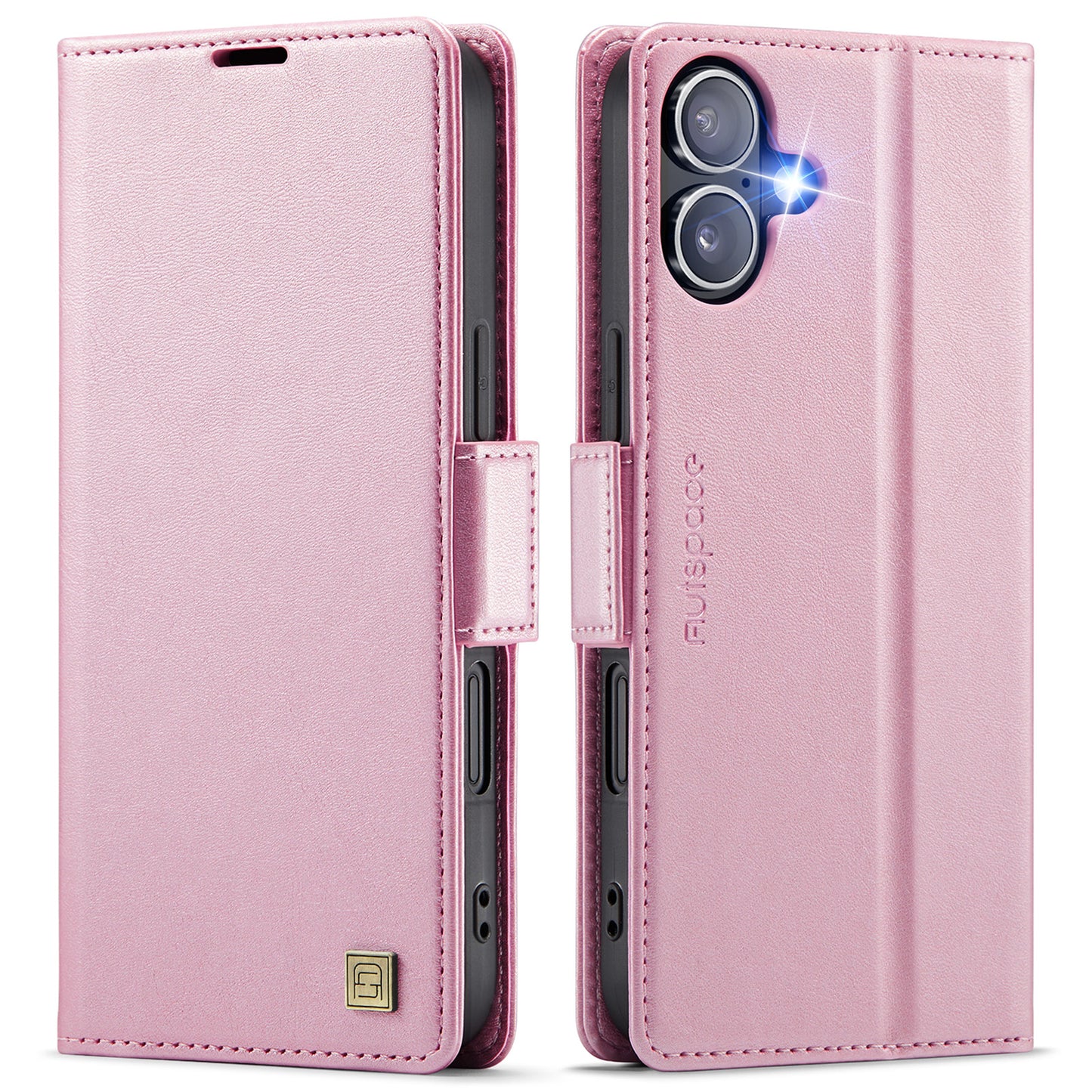 New RFID Blocking Card Holder Wireless Charging Leather Phone Case for iPhone