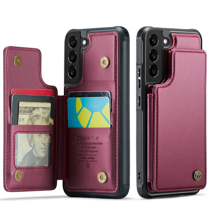 New RFID Blocking Card Holder Leather Phone Case for Samsung