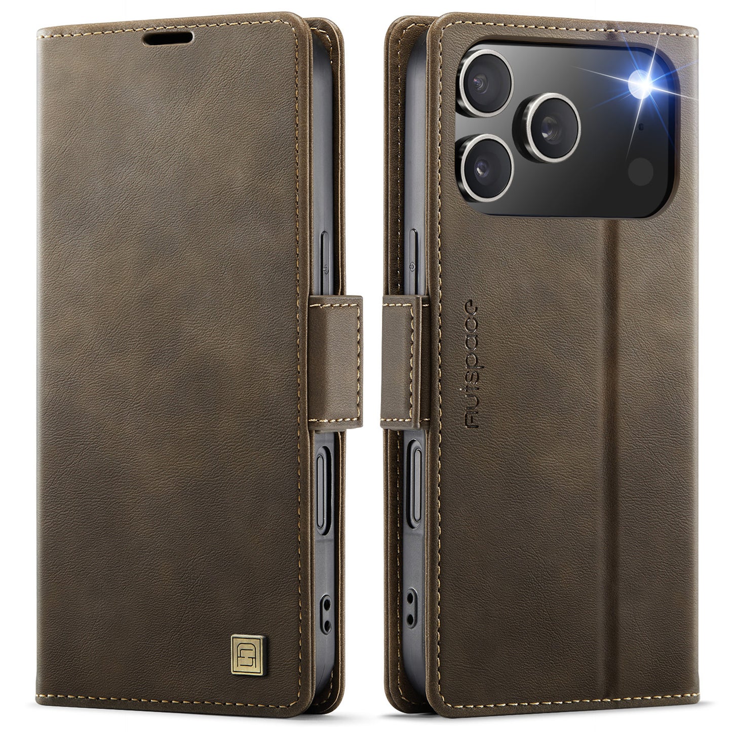 New RFID Blocking Card Holder Wireless Charging Leather Phone Case for iPhone