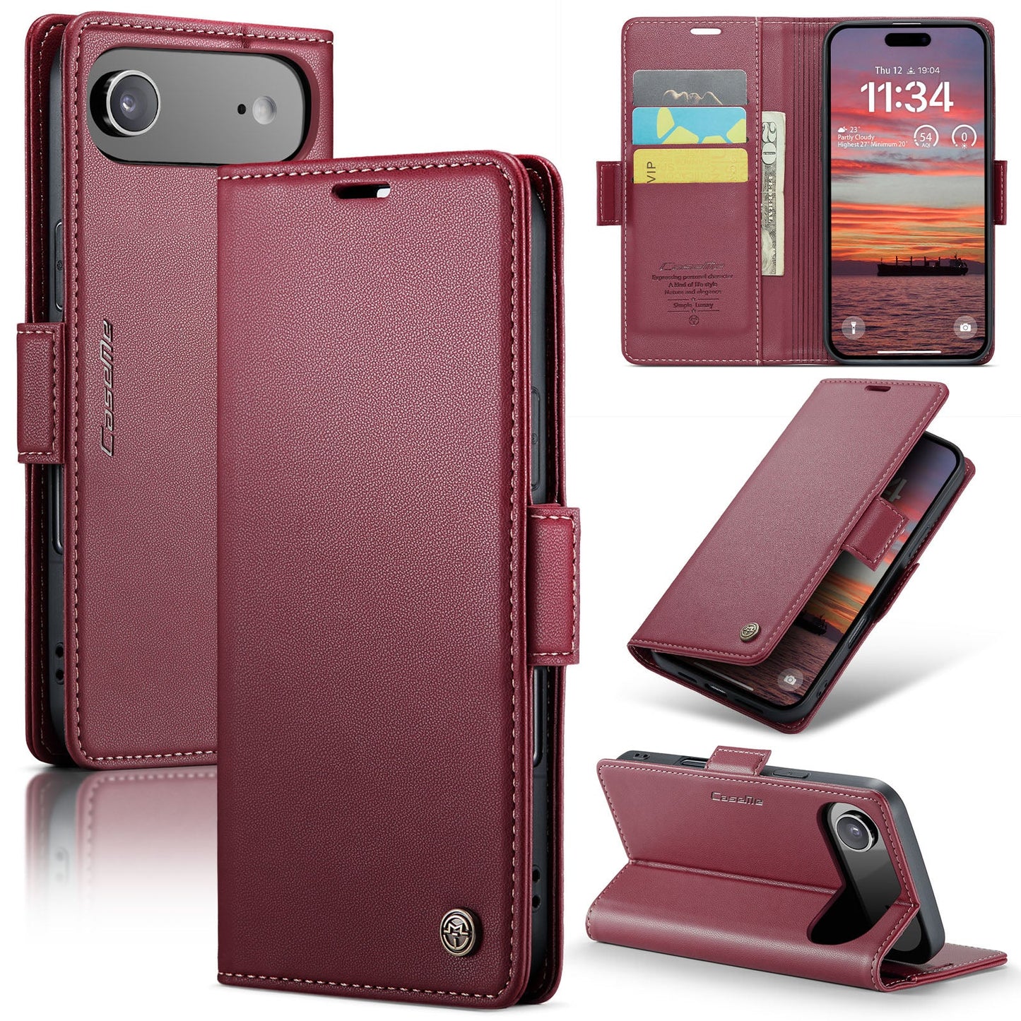 New RFID Blocking Card Holder Wireless Charging Phone Case for iPhone Air/17/17 Pro/17 Pro Max