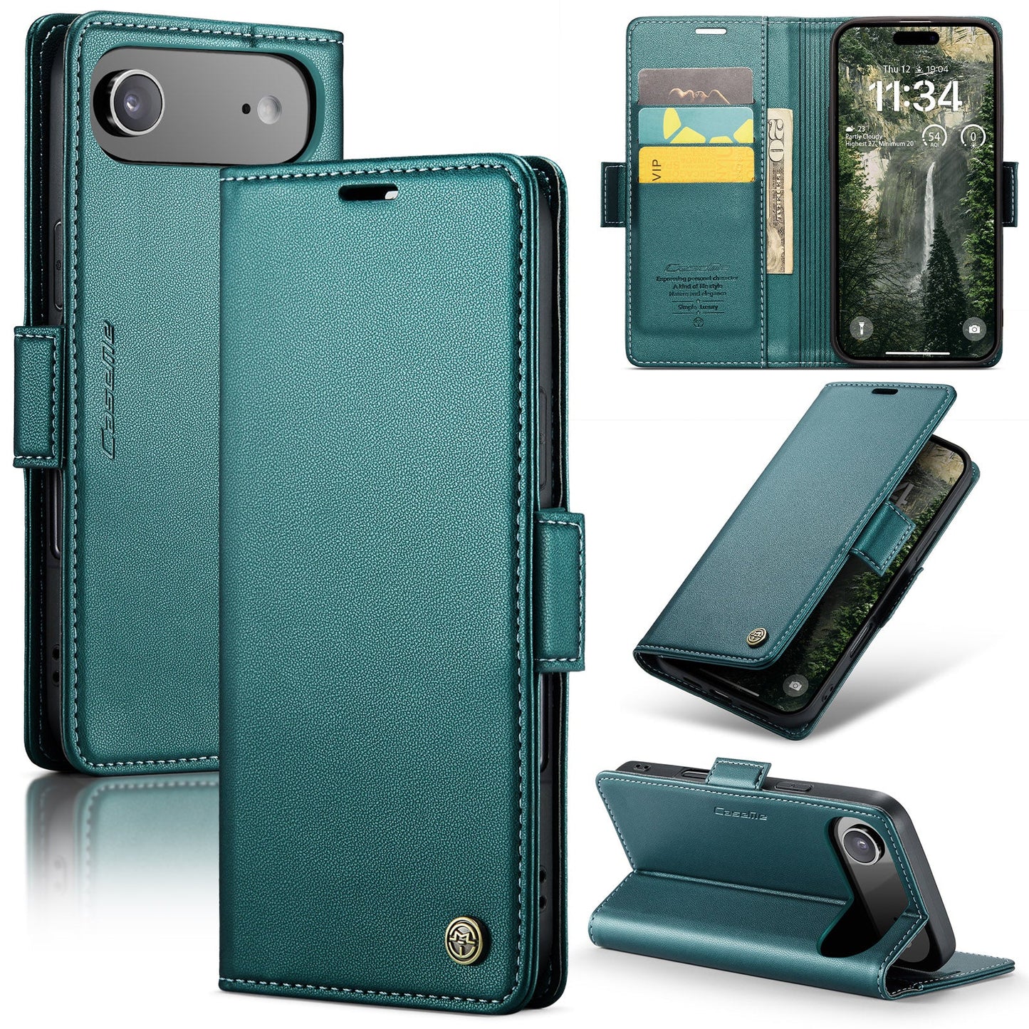New RFID Blocking Card Holder Wireless Charging Phone Case for iPhone Air/17/17 Pro/17 Pro Max