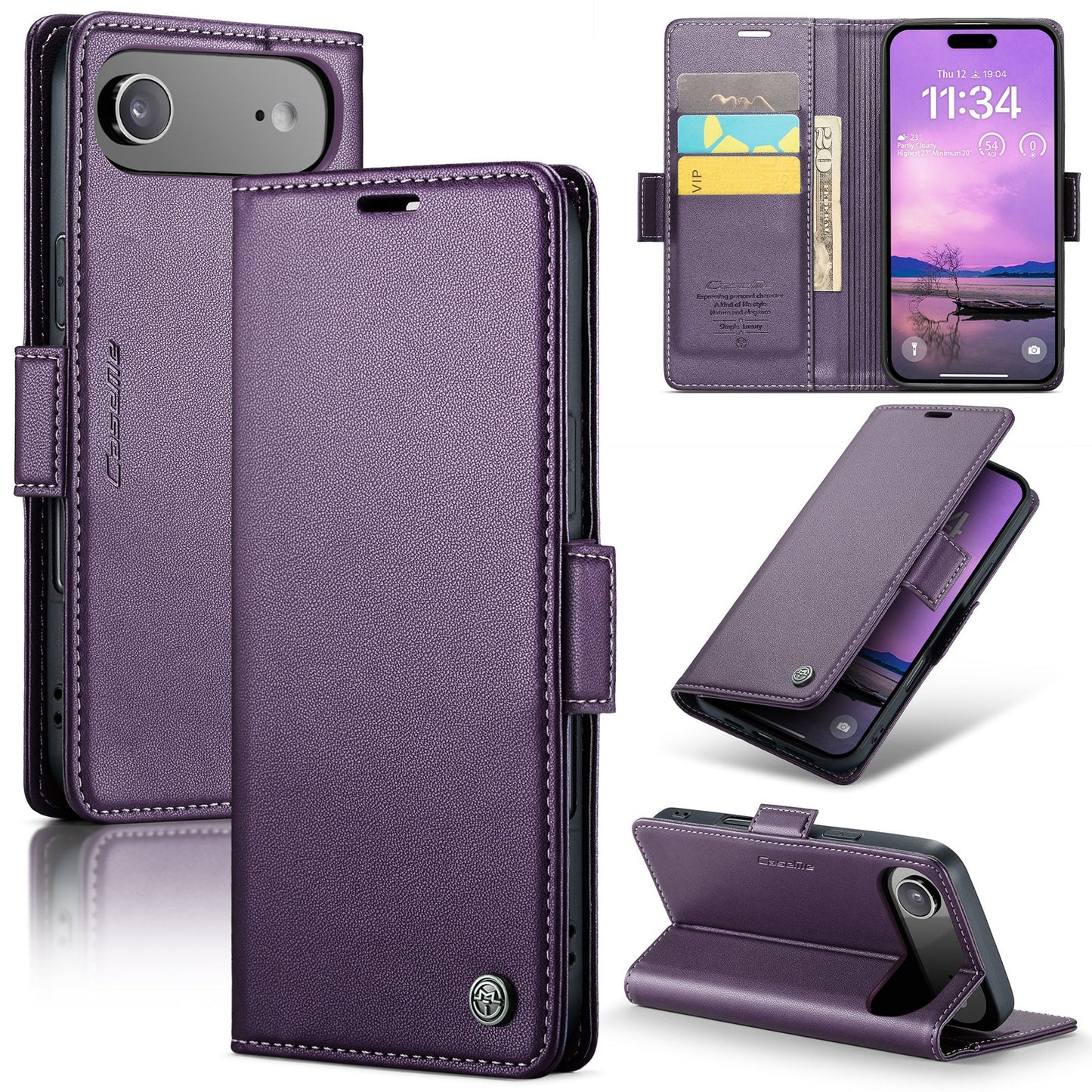 New RFID Blocking Card Holder Wireless Charging Phone Case for iPhone Air/17/17 Pro/17 Pro Max