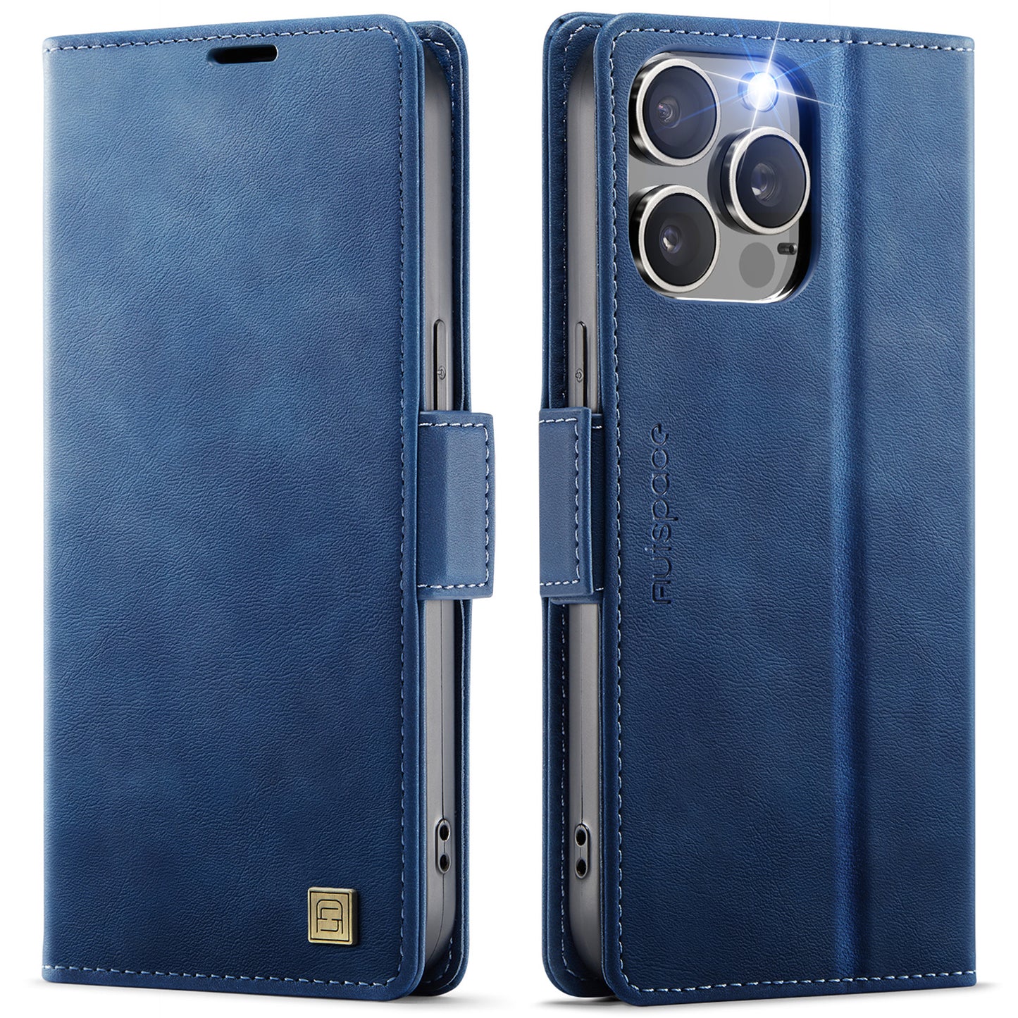 New RFID Blocking Card Holder Wireless Charging Leather Phone Case for iPhone