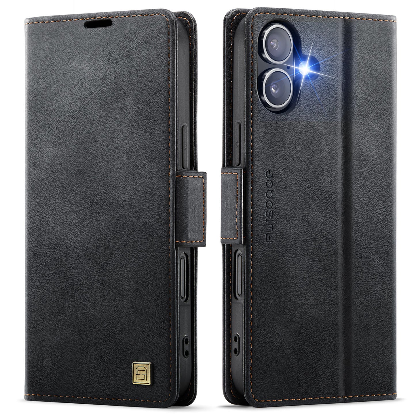 New RFID Blocking Card Holder Wireless Charging Leather Phone Case for iPhone