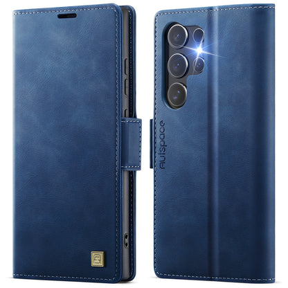 New RFID Blocking Card Holder Wireless Charging Leather Phone Case for Samsung