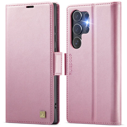 New RFID Blocking Card Holder Wireless Charging Leather Phone Case for Samsung