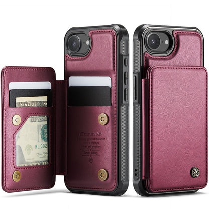 New RFID Blocking Card Holder Leather Phone Case for iPhone
