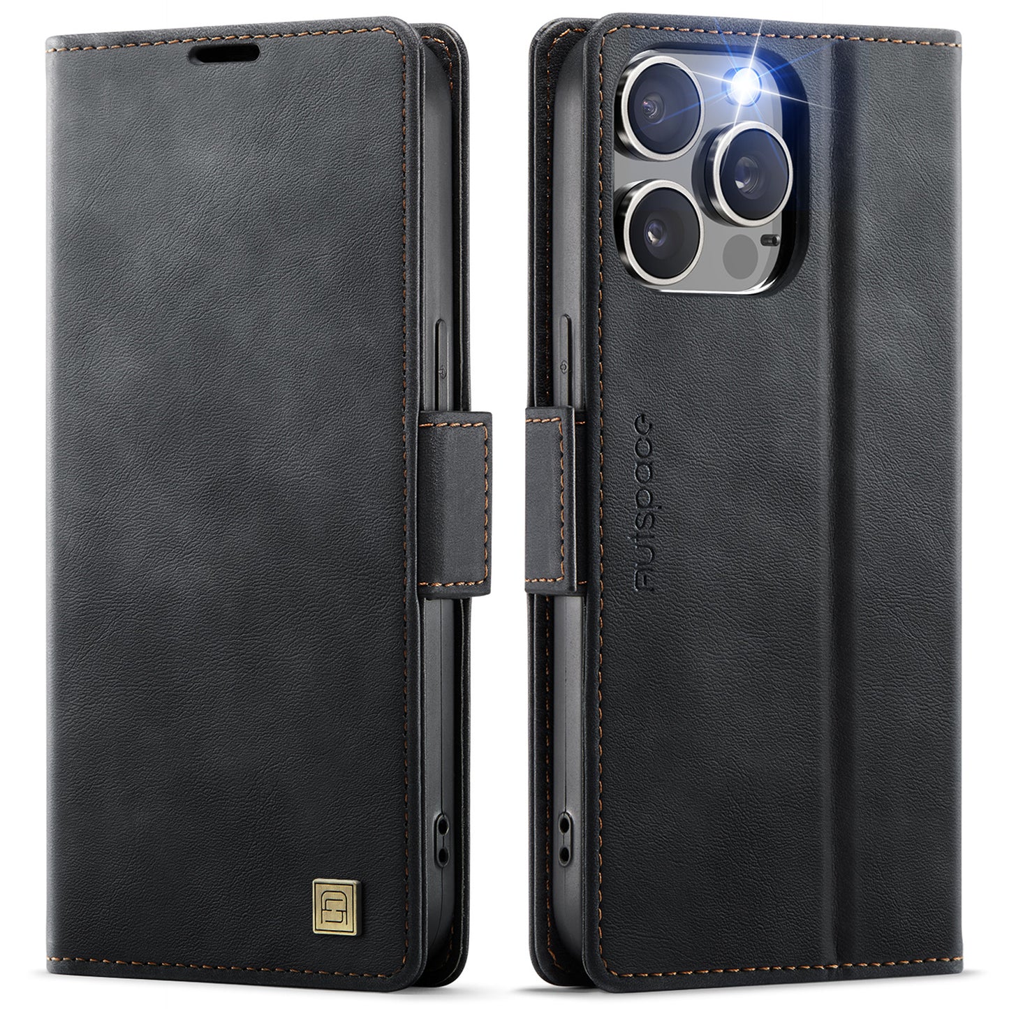 New RFID Blocking Card Holder Wireless Charging Leather Phone Case for iPhone