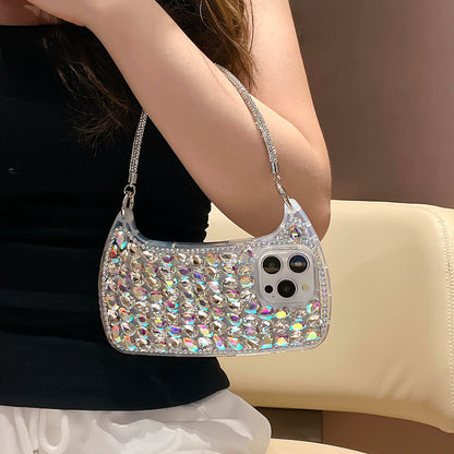 New Bling Rhinestone Bag Phone Case for iPhone 16/16 Pro/16 Plus/16 Pro Max