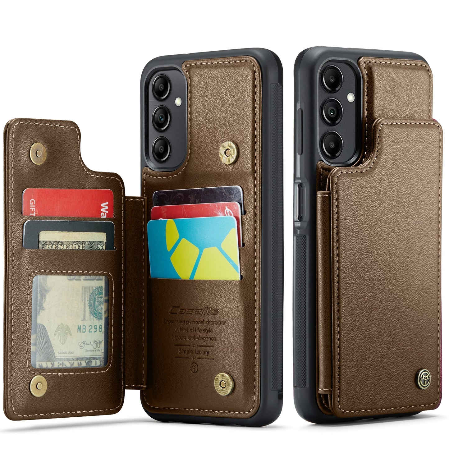 New RFID Blocking Card Holder Leather Phone Case for Samsung Galaxy A