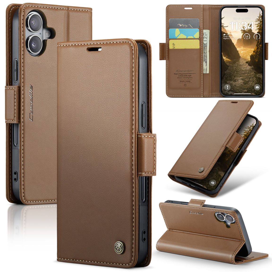 New RFID Blocking Card Holder Wireless Charging Phone Case for iPhone Air/17/17 Pro/17 Pro Max