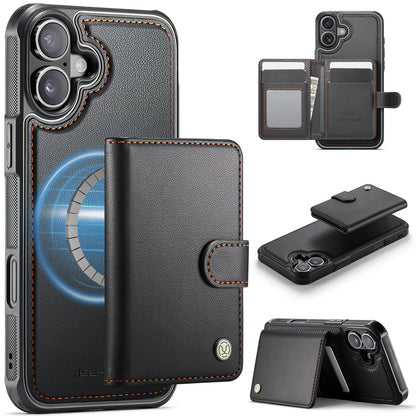 New 2-IN-1 RFID Blocking Card Holder Leather Phone Case for iPhone Air/17/17 Pro/17 Pro Max