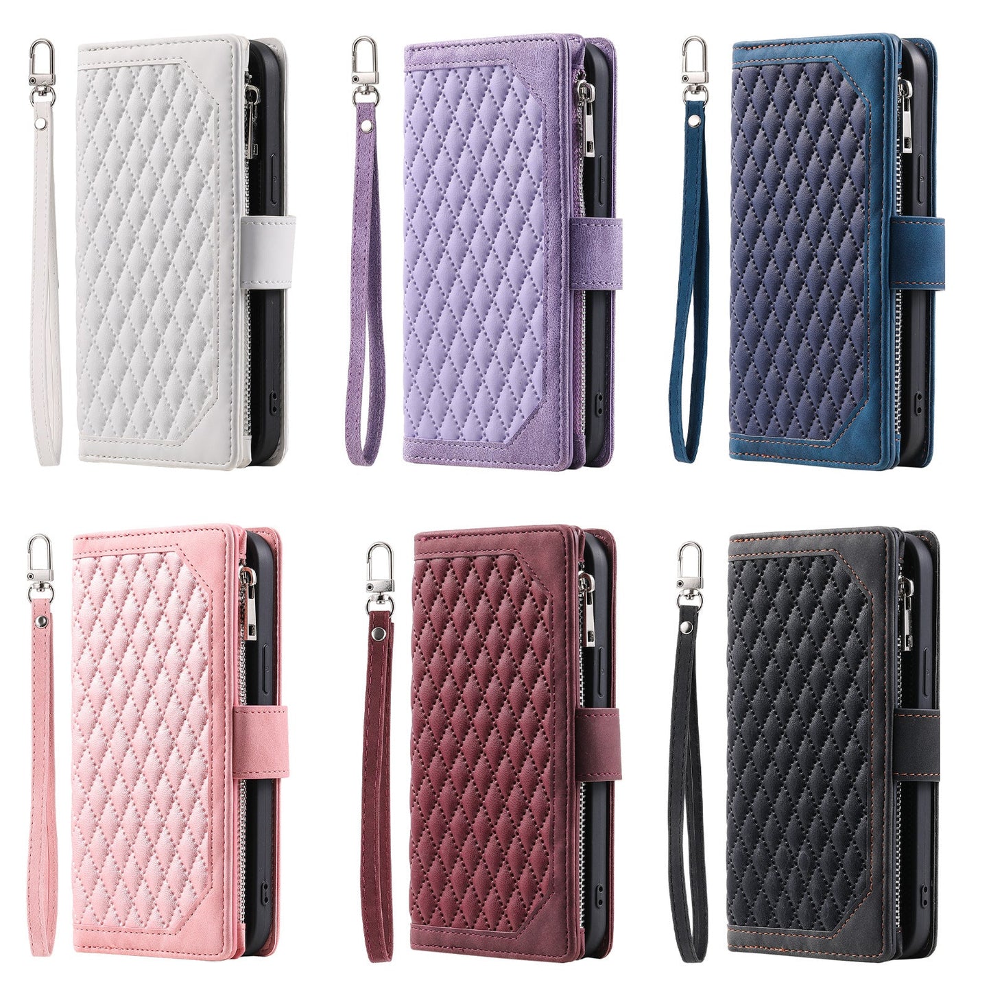 New Zipper Wallet Leather Phone Case for iPhone 16/16 Pro/16 Plus/16 Pro Max