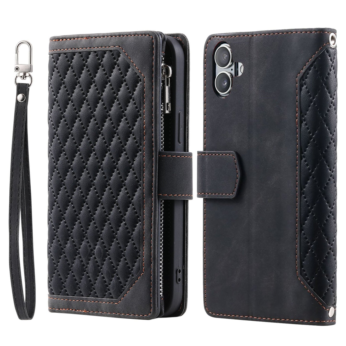 New Zipper Wallet Leather Phone Case for iPhone 16/16 Pro/16 Plus/16 Pro Max