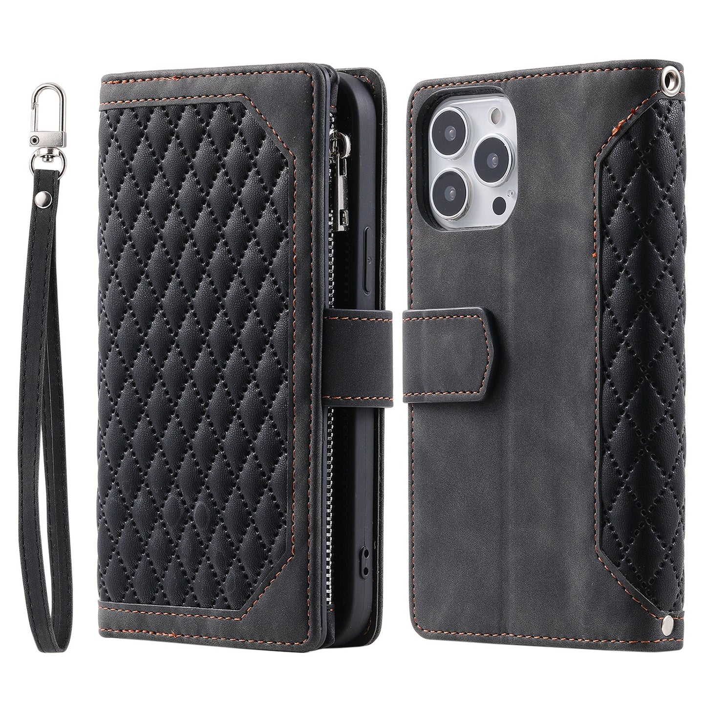 New Zipper Wallet Leather Phone Case for iPhone 16/16 Pro/16 Plus/16 Pro Max