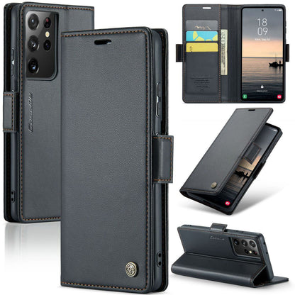 New RFID Blocking Card Holder Wireless Charging Phone Case for Samsung