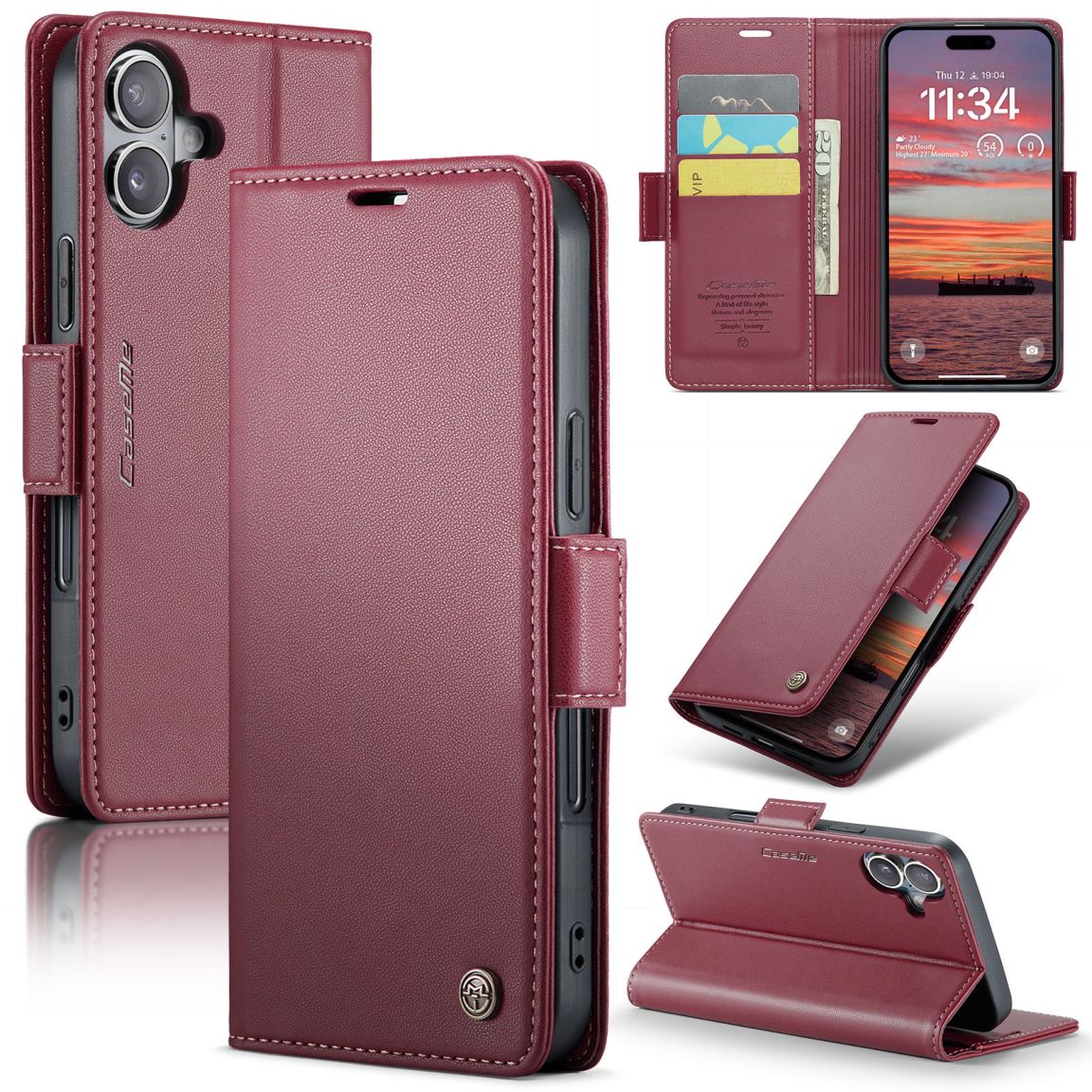 New RFID Blocking Card Holder Wireless Charging Phone Case for iPhone Air/17/17 Pro/17 Pro Max
