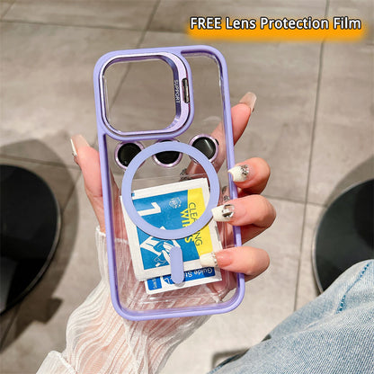 New Invisible Bracket Magnetic Free Lens Protection Film Phone Case for iPhone 16/16 Pro/16 Plus/16 Pro Max