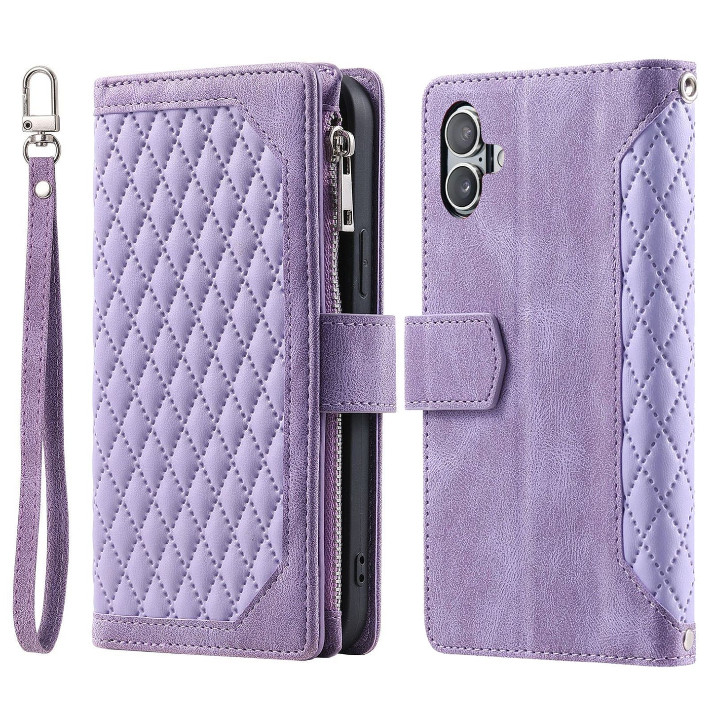 New Zipper Wallet Leather Phone Case for iPhone 16/16 Pro/16 Plus/16 Pro Max