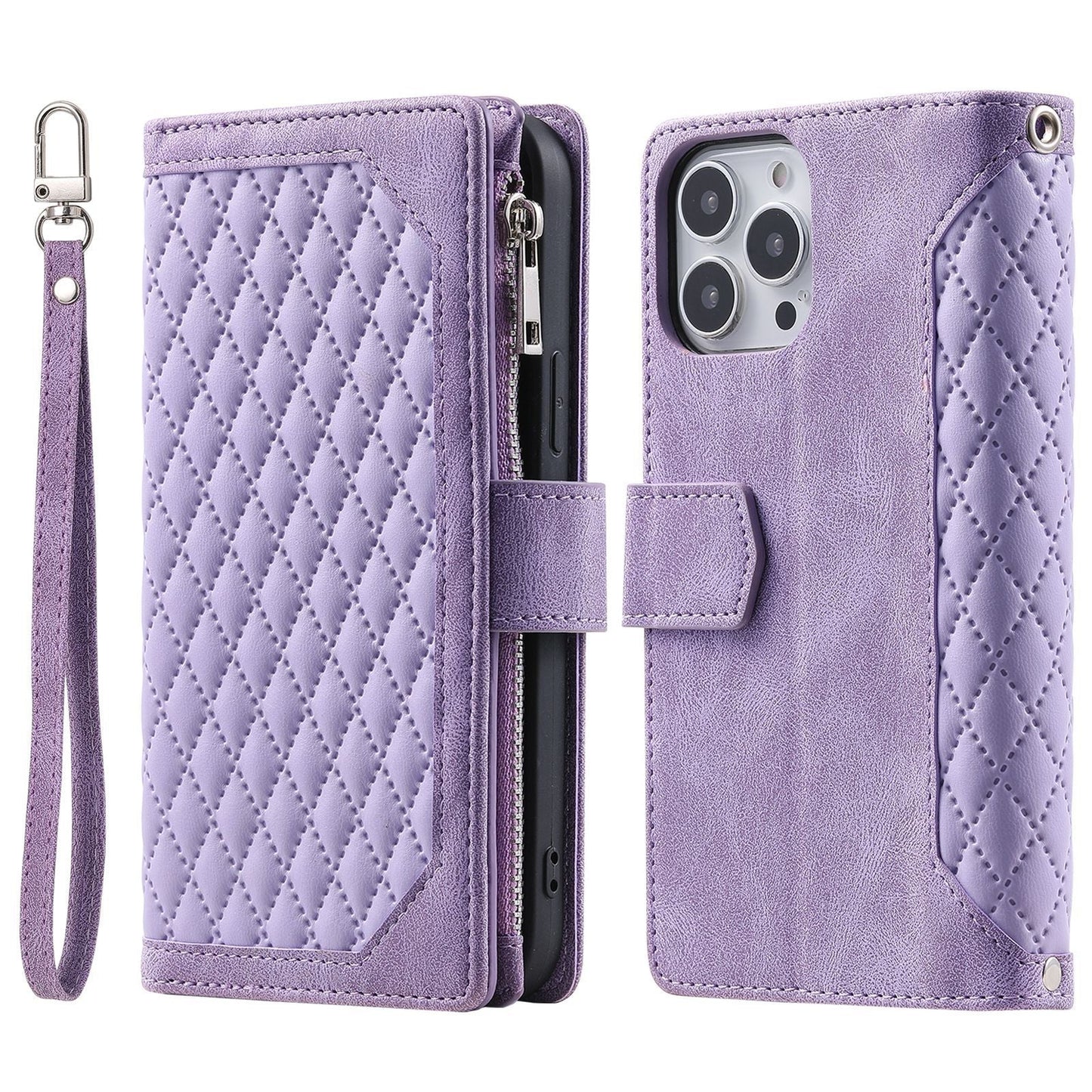 New Zipper Wallet Leather Phone Case for iPhone 16/16 Pro/16 Plus/16 Pro Max