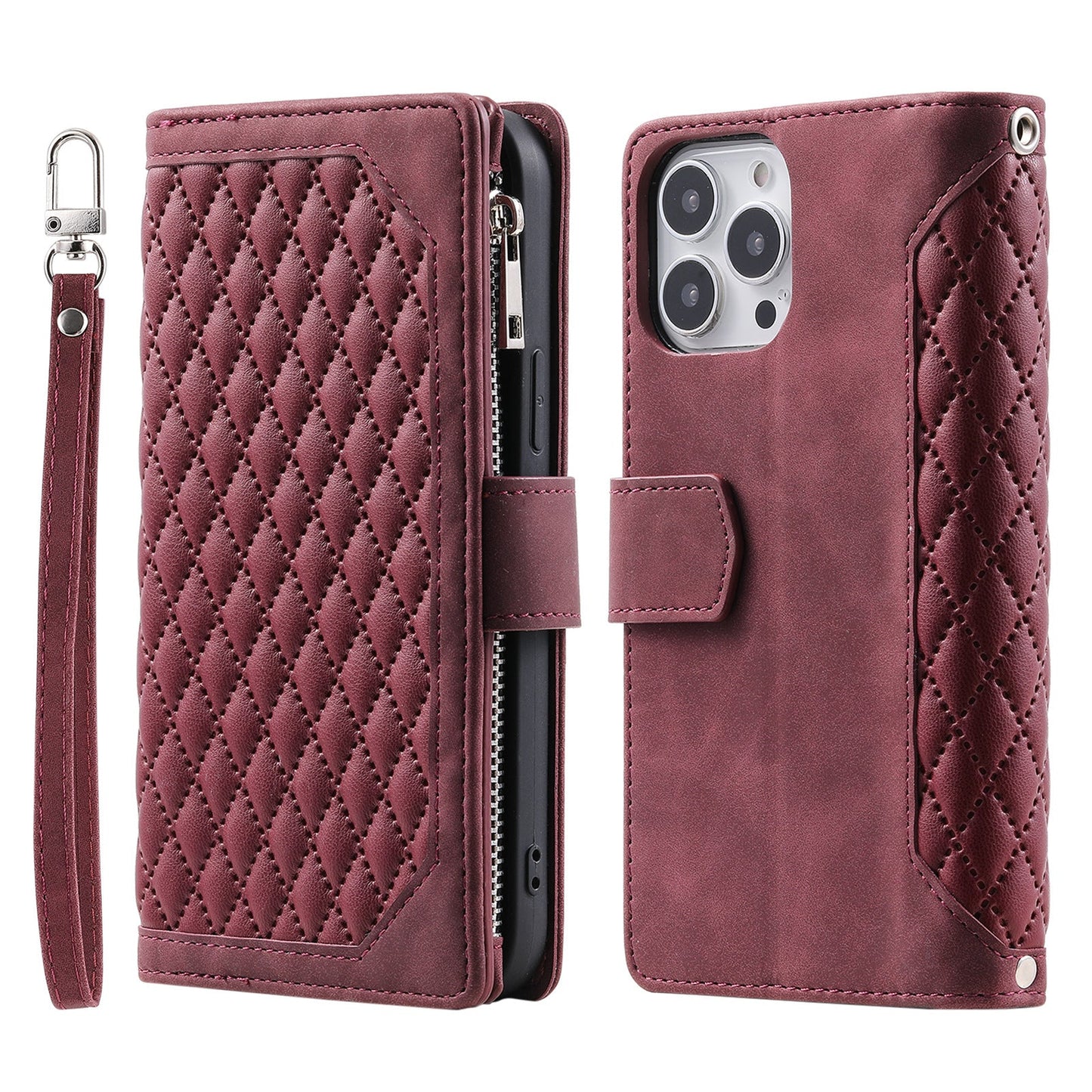 New Zipper Wallet Leather Phone Case for iPhone 16/16 Pro/16 Plus/16 Pro Max