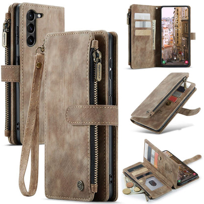 New Zipper Wallet Leather Wireless Charging Phone Case for Samsung
