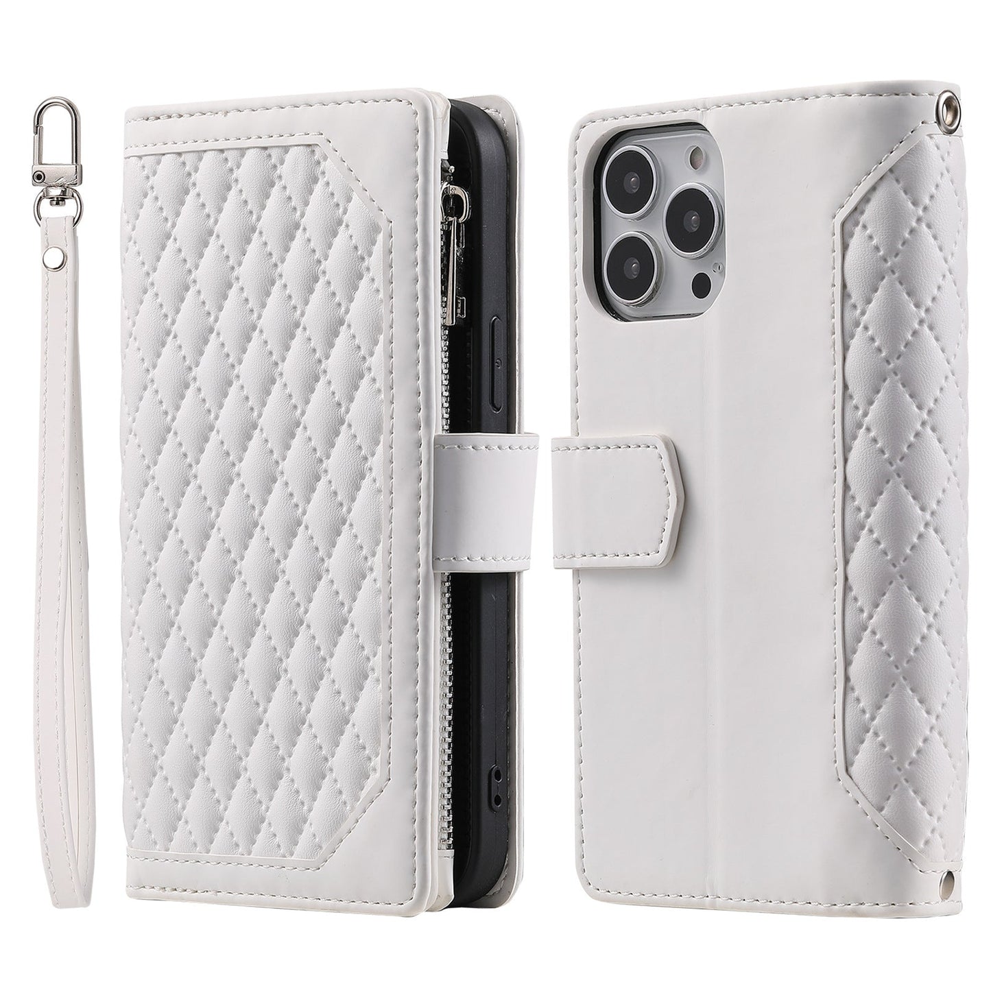 New Zipper Wallet Leather Phone Case for iPhone 16/16 Pro/16 Plus/16 Pro Max