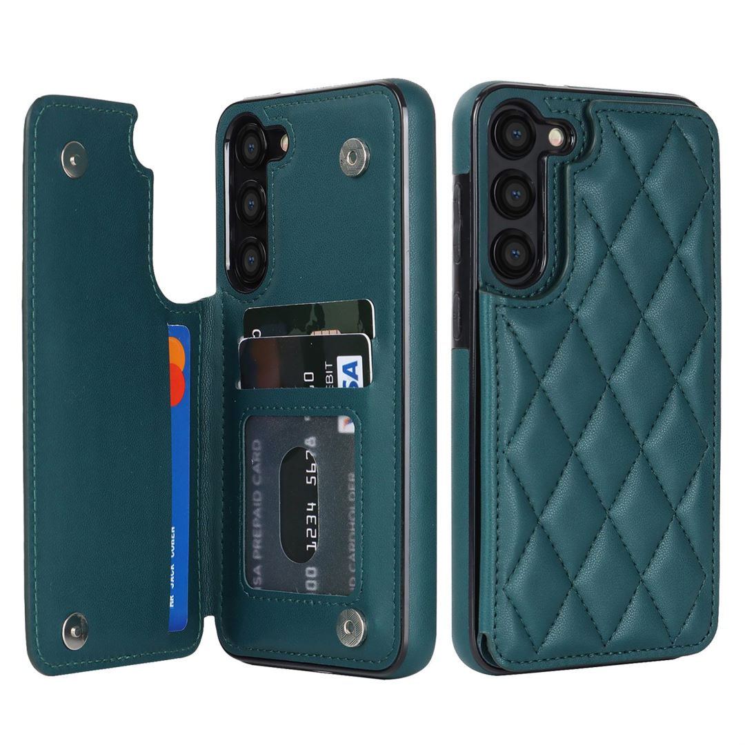 New RFID Blocking PU Leather Card Holder Phone Case for Samsung