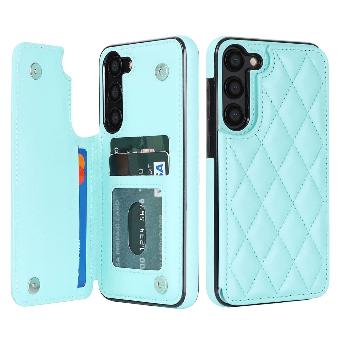 New RFID Blocking PU Leather Card Holder Phone Case for Samsung