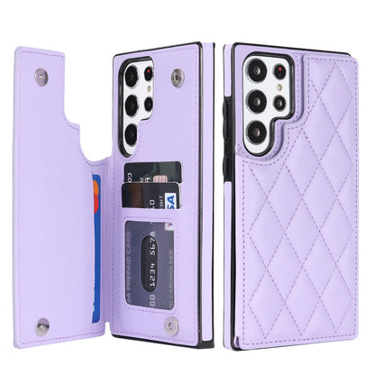 New RFID Blocking PU Leather Card Holder Phone Case for Samsung