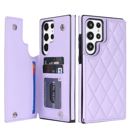 New RFID Blocking PU Leather Card Holder Phone Case for Samsung