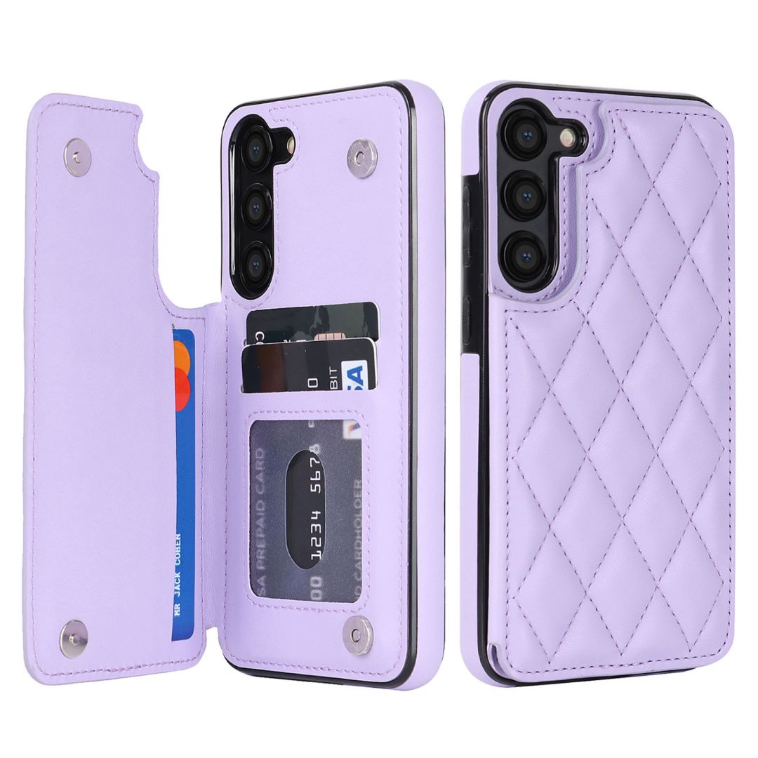 New RFID Blocking PU Leather Card Holder Phone Case for Samsung